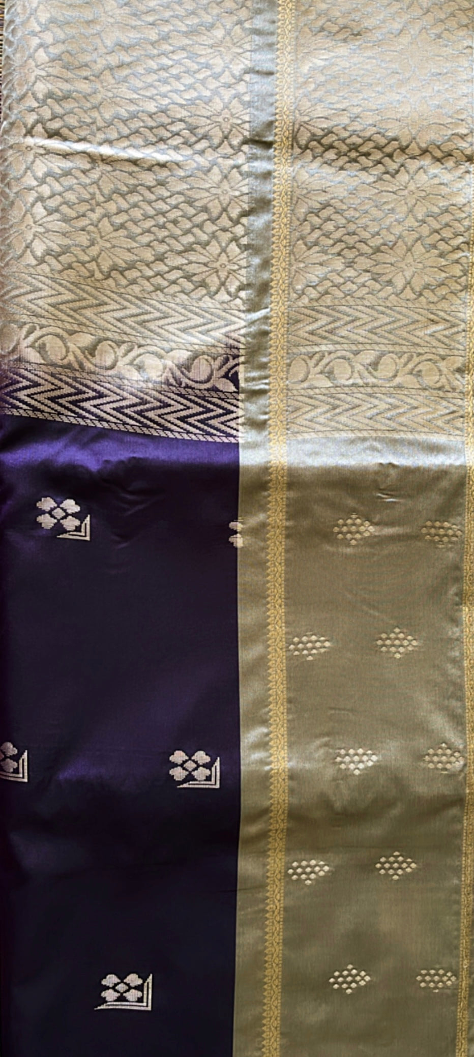 Traditional Semi Silk Saree with Contrast Border & Pallu