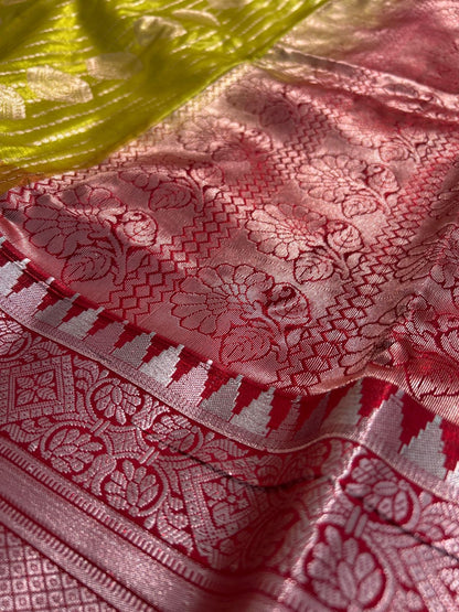 Traditional Semi Silk Saree with Contrast Border & Pallu