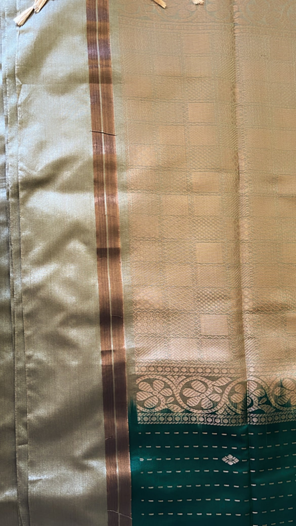 Traditional Semi Silk Saree with Contrast Border & Pallu